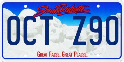 SD license plate 0CTZ90