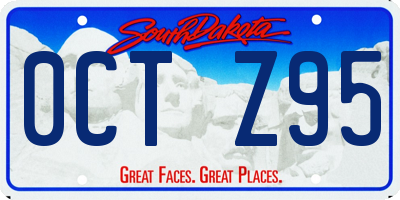 SD license plate 0CTZ95