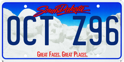 SD license plate 0CTZ96