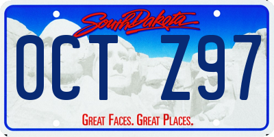 SD license plate 0CTZ97