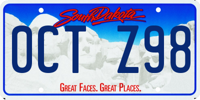 SD license plate 0CTZ98