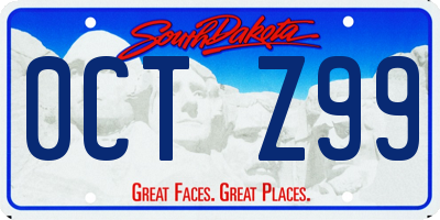 SD license plate 0CTZ99