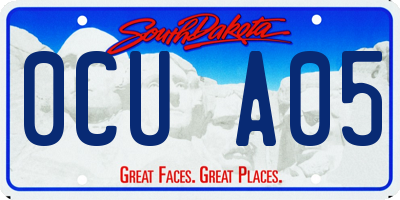 SD license plate 0CUA05