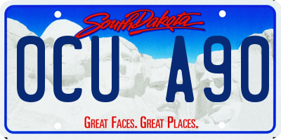 SD license plate 0CUA90
