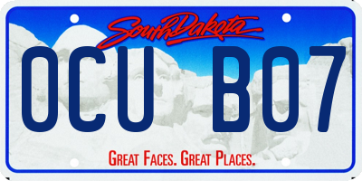 SD license plate 0CUB07