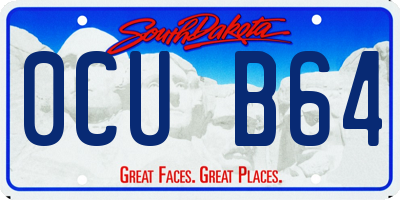 SD license plate 0CUB64