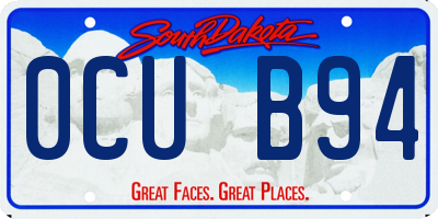 SD license plate 0CUB94