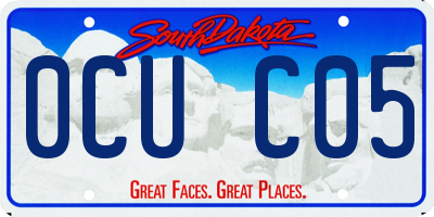 SD license plate 0CUC05