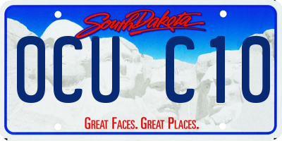 SD license plate 0CUC10