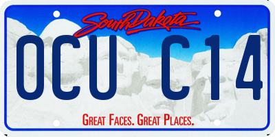 SD license plate 0CUC14