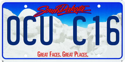 SD license plate 0CUC16