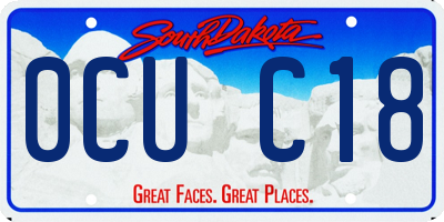 SD license plate 0CUC18