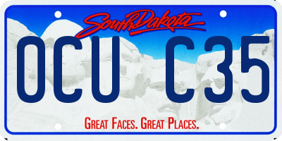 SD license plate 0CUC35
