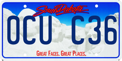 SD license plate 0CUC36
