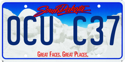 SD license plate 0CUC37