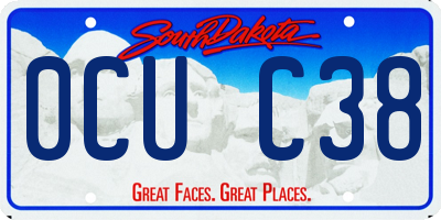 SD license plate 0CUC38