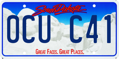 SD license plate 0CUC41