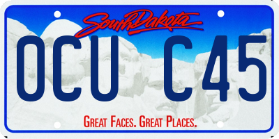 SD license plate 0CUC45