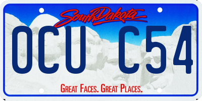 SD license plate 0CUC54