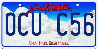 SD license plate 0CUC56