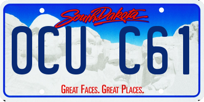 SD license plate 0CUC61