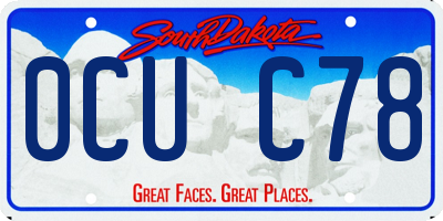 SD license plate 0CUC78