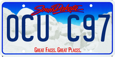 SD license plate 0CUC97