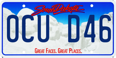 SD license plate 0CUD46