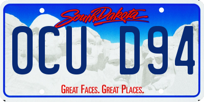 SD license plate 0CUD94