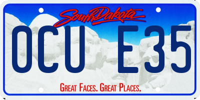 SD license plate 0CUE35