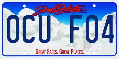 SD license plate 0CUF04