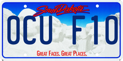 SD license plate 0CUF10
