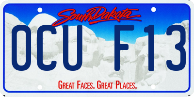 SD license plate 0CUF13
