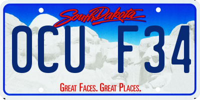 SD license plate 0CUF34