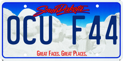 SD license plate 0CUF44