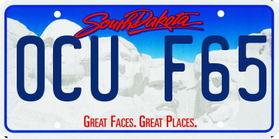 SD license plate 0CUF65