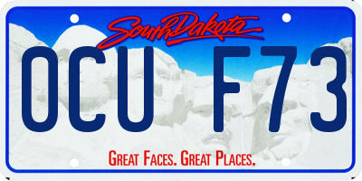 SD license plate 0CUF73