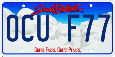 SD license plate 0CUF77