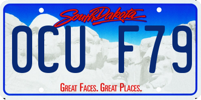 SD license plate 0CUF79