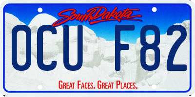 SD license plate 0CUF82