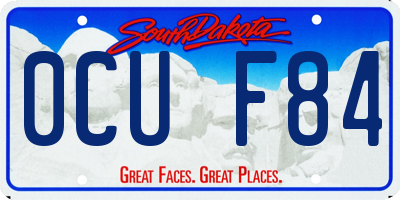 SD license plate 0CUF84