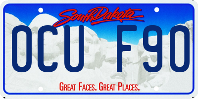 SD license plate 0CUF90