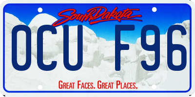 SD license plate 0CUF96