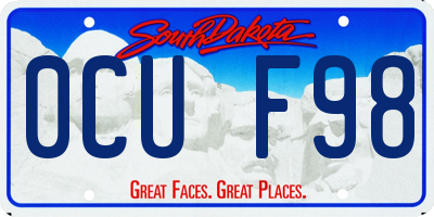 SD license plate 0CUF98