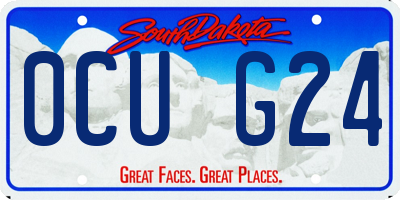 SD license plate 0CUG24
