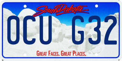 SD license plate 0CUG32