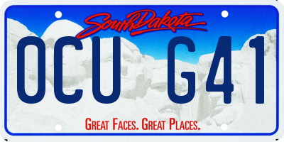SD license plate 0CUG41