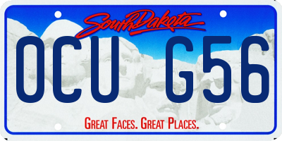 SD license plate 0CUG56