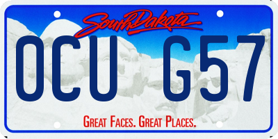 SD license plate 0CUG57