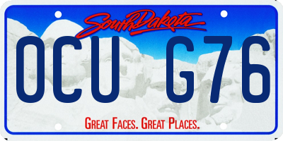 SD license plate 0CUG76